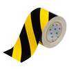 ToughStripe Floor Marking Tape, Black, Yellow, Polyester with Polyester Overlaminate, 101,60 mm (W) x 30,48 m (L), 1 Roll / Pack